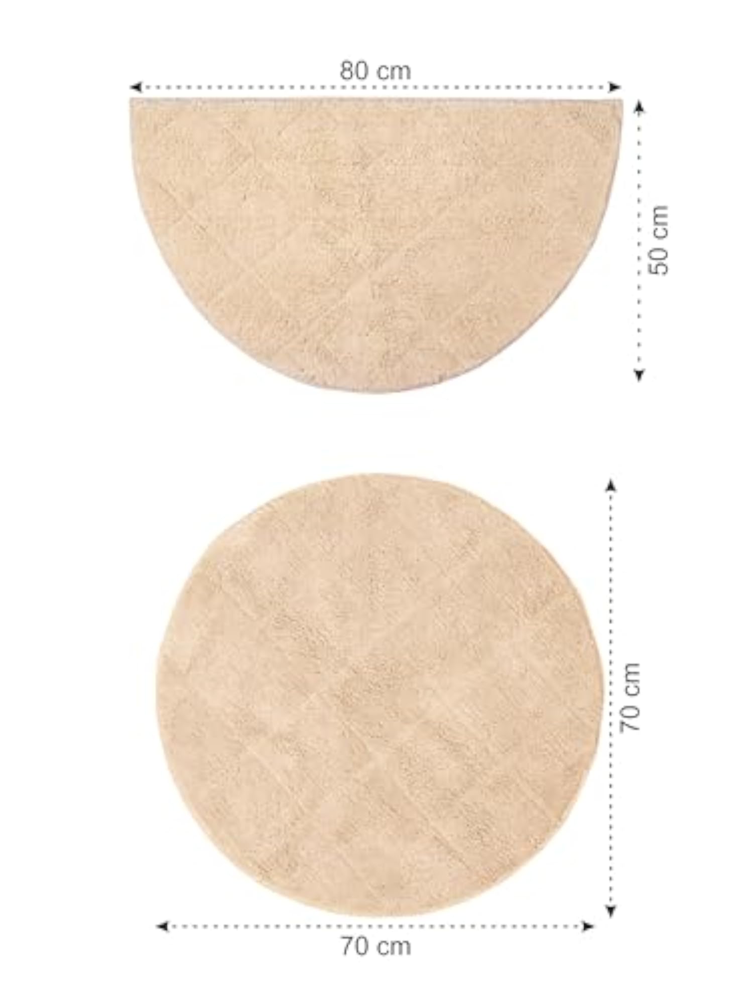 Organic 100% Cotton Antiskid Bathmat 2PC Set