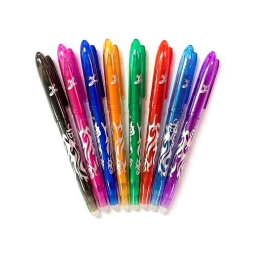 Stylos à bille disparaissants lot de 8 pour gaufrer sans taches