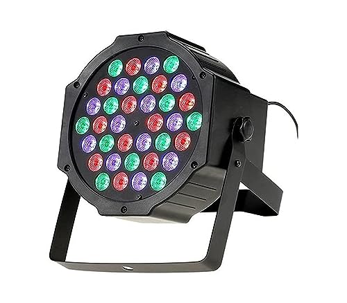 CLICLED Faro Proiettore Strobo 36 LED RGB Stroboscopica Luce Discoteca Effetto Party Sensore Sonoro (Sound Control) Design Slim e Leggero
