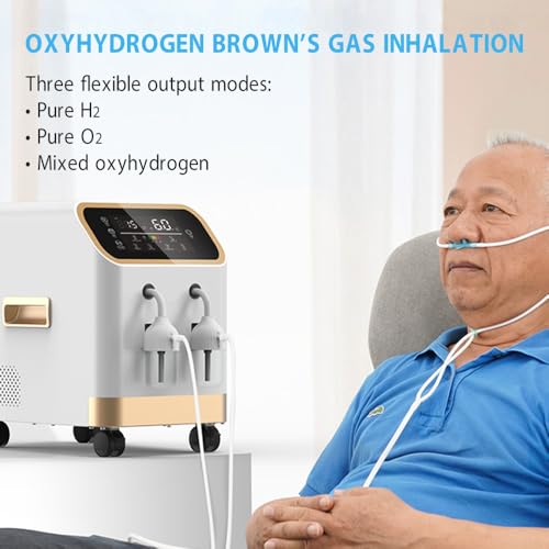 Hydrogen Inhalation Machine, Hydrogen Water Generator, HO Separated Brown’s Gas H₂ Molecular Hydrogen Machine with Latest SPE PEM Platinum Electrodes, Low-Noise Upgraded - Image 3