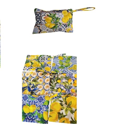 Petit sac poches coton 26 x 17 cm pochette souvenir Amalfi Sorrente mode