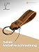 SCHWEGLER.online Schlüsselanhänger personalisiert Leder mit Wunsch-Gravur, handgemacht, Materialstärke 2mm, pflanzlich gegerbt, Geschenkverpackung möglich (braun)