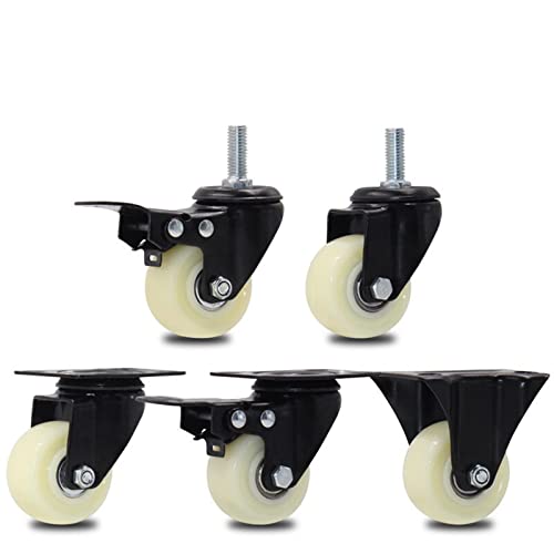 Roulettes pivotantes 41mm noires charge 180kg lot de 4 pour chariot de transport