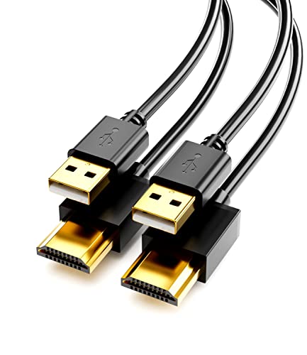 Usb To Hdmi Charging Cable, 2Pack (1M / 3.3Ft) Usb 2.0 Male To Hdmi Male Charger Cable Adapter,Used To Charge Devices Such As Hard Drives With Hdmi Ports From The Usb Port #TOP10