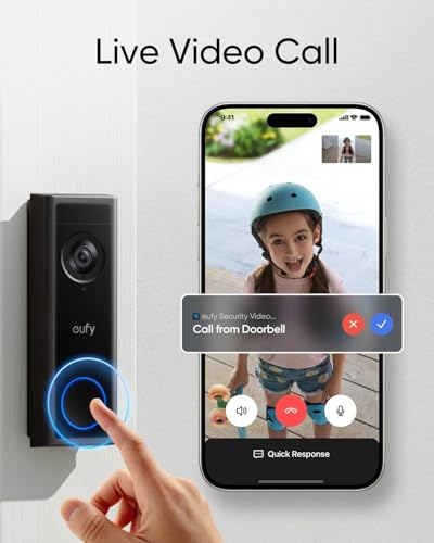 Image of eufy Security Video Doorbell Camera C31,Extra Rechargeable Battery Pack,2K FHD,Dual Power Options,Live Video Call,24 /7 Recording,Human and Motion Detection,HomeBase S380 Compatible,No Monthly Fee