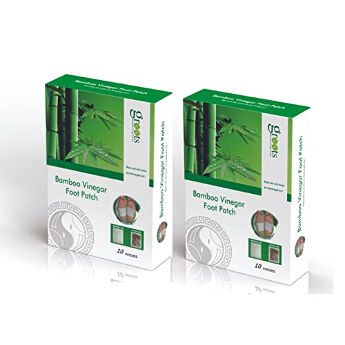GROOTS Premium Bee venom foot patch Detox Foot patches Cleansing Toxin Remover Foot Pads Pain Relief Stress Relief Sleep Patch for Detoxification For Men And Women (1 BOXES = 10 Patches) (Pack Of 2)