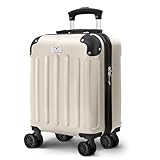 LUGG 15 Inch Skywander Lightweight Underseat Cabin Bag – EasyJet Approved Carry-On Suitcase, Durable ABS Hard Shell, Smooth Double Spinner Wheels, Water-Resistant & Compact Travel Luggage (45x34x20cm)