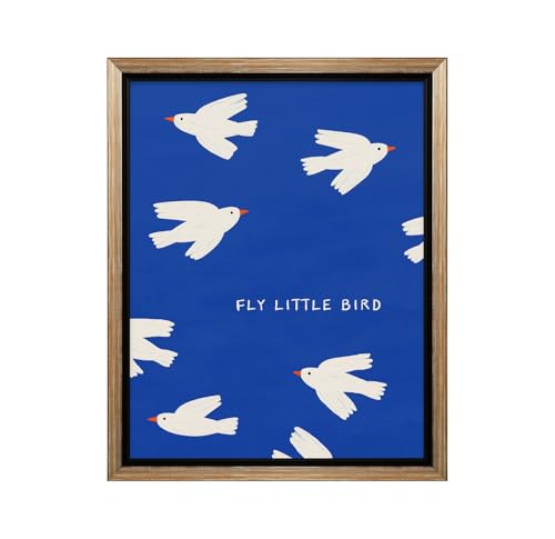 Monem Art Fly Little Bird Print - Whimsical Blue Dove