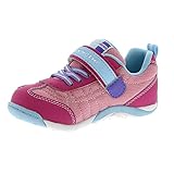 TSUKIHOSHI KAZ Kids Shoes - Strap-Closure Machine-Washable Kids and Toddler Shoes with Wide Toe Box & Slip-Resistant, Non-Marking Outsoles, Fuchsia/Light Blue - 12 Little Kid (4-8 Years)