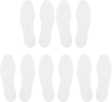 ARTIBETTER Disposable Shoes Insoles Cotton Shoe Inner Soles Cuttable Sweat Absorption Inserts for Sports Travel Boating 5 Pairs