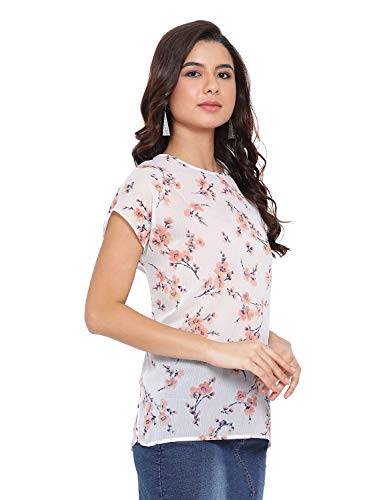 Image of oxolloxo Women Printed Short Sleeve Round Neck Regular Top