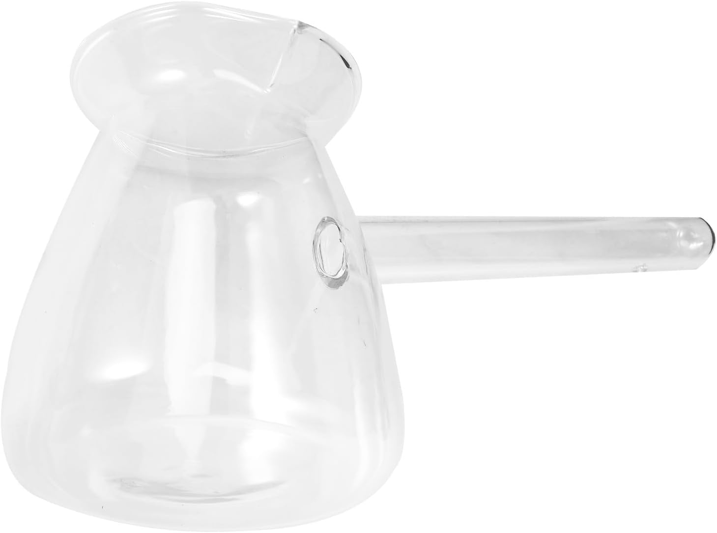 350ml Small Glass Milk Pitcher and Coffee Measuring Cup Made of High Borosilicate Glass for Brewing Tea and Frothing Milk in Kitchen and Dining