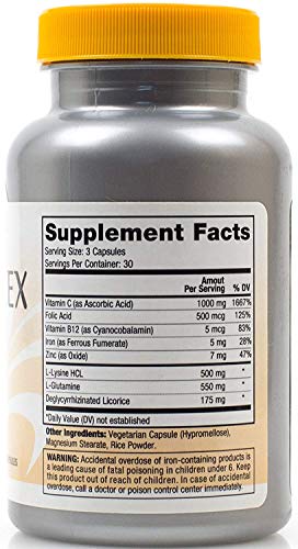 Get Rid of Canker Sores - Natural Canker Sore Treatment That Works for Mouth Sores and Mouth Ulcer Treatment - Monoplex Canker Sore Relief Pills Help Reduce Cankers on the Side of Your Tongue and Lips