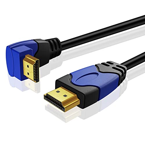 Tnp 4K Hdmi Cable Right Angle 270 Degree (3Ft) High Speed 18Gbps Hdmi Wire Cord 4K 60Hz Hdr 2K 2160P 1080P 1440P 3D Arc/Earc Ethernet F/Video Gaming Xbox & Apple Tv Hdtv Projector #TOP1