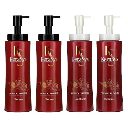Kerasys Hair Clinic System Oriental Premium 20.3 fl oz / 600 ml (2 Shampoo and 2 Conditioner Set)