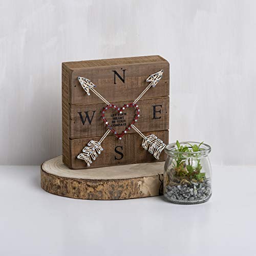 Primitives-by-Kathy-Distressed-Wood-Slat-Sign-Let-Your-Hearth-with-Hand-Strung-Heart-Wall-Art-Desk-Decor-for-Home Primitives by Kathy Distressed Wood Slat Sign Let Your Hearth with Hand Strung Heart Wall Art Desk Decor for Home