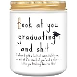 Graduation Gifts, 2026 Funny Graduation Gifts for Her Him, Best Grad High School College Congratulations Masters PhD Degree Nurse - Lavender Scented Candles