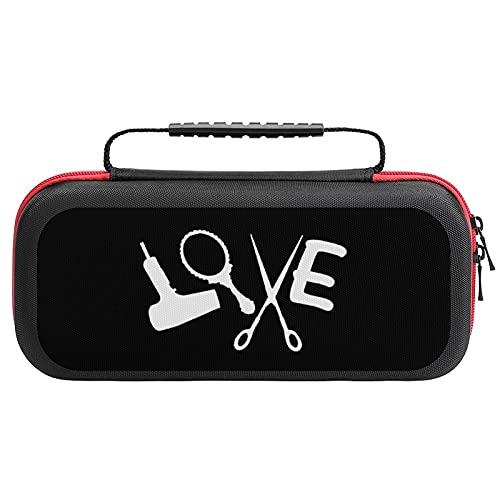 Hairdresser Hairstylist Love Barber Tool Carrying Case For Nintendo Switch Protective Portable Hard Shell Pouch Travel Game Bag