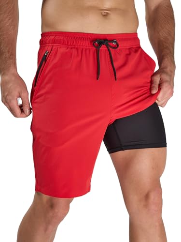 Arcweg Mens Swim Trunks with Compression Liner and Zipper Pockets 9