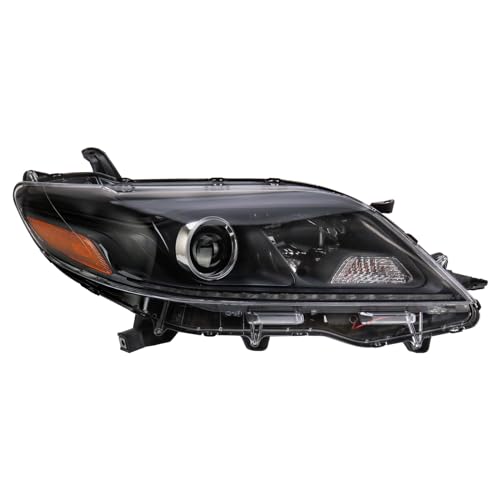 Image of TRQ Passenger Side Headlight Assembly LED Compatible with 2020 Toyota Sienna SE Clear Lens TO2503289