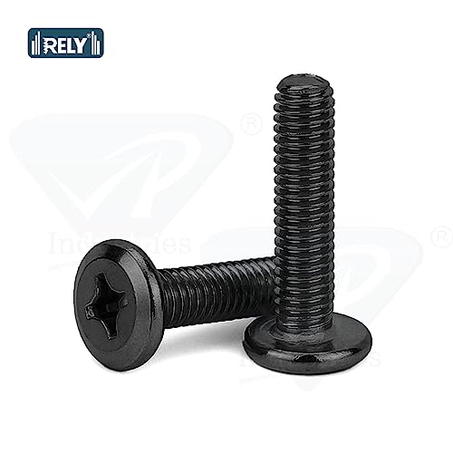 Image of Rely⇒VP INDUSTRIES (Pcs-25) M6x25 mm JCB Philips Flat Head Screw Fastener Bolts | Flat Head Furniture Bolt Crib Bunk Bed Furniture Cot, Barrel Bolt, High Tensile Carbon Steel 10.9 Grad