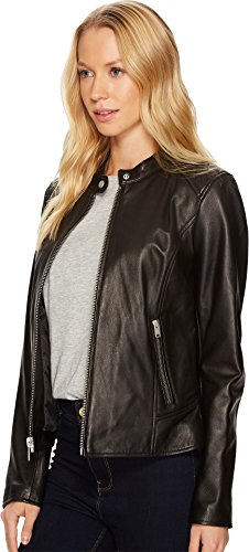 Andrew Marc Marc New York Goldie 21" Glove Lamb Jacket Black Lg (Us 12-14) #TOP1