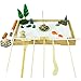 BangBangDa Tabletop Meditation Zen Garden - Japanese Miniature Rock Sand Zen Garden for Desk - Office Zen Gifts Include Kits Tools Accessories Sand Rocks Stamp Rake Koi Fishes Lantern (BB1913)