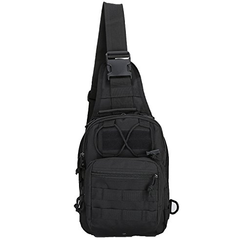 denlix Tactical Sling Bag Chest Pack EDC Molle Backpack Hiking Daypack Men Women