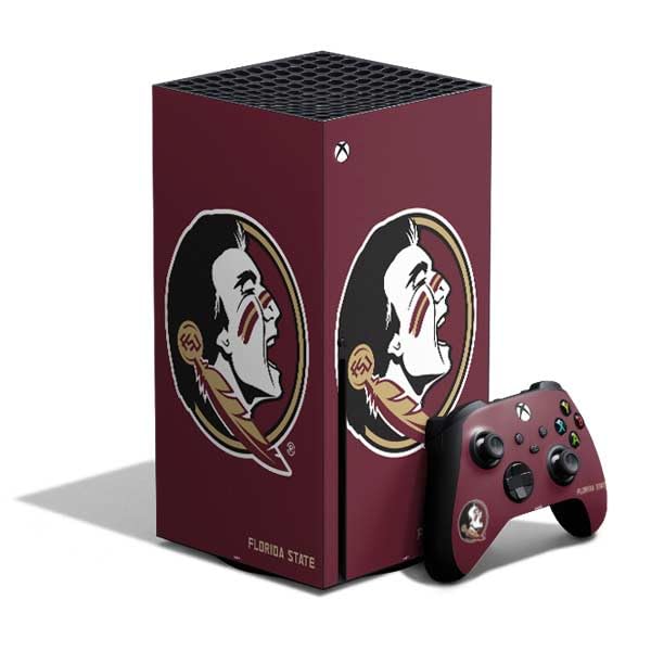 Skinit Decal Gaming Skin Compatible with Xbox Series X Bundle - Officially Licensed Florida State FSU Seminoles Design