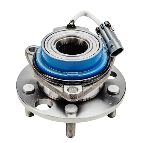 Image of Detroit Axle - 2 Front Wheel Bearing Hubs Assembly for Buick Lesabre 1991-1999, Cadillac DeVille 1992-1996, Oldsmobile 88 1992-1999, Pontiac Bonneville 1992-1999, 5 Lugs Wheel Bearing Hubs W /ABS