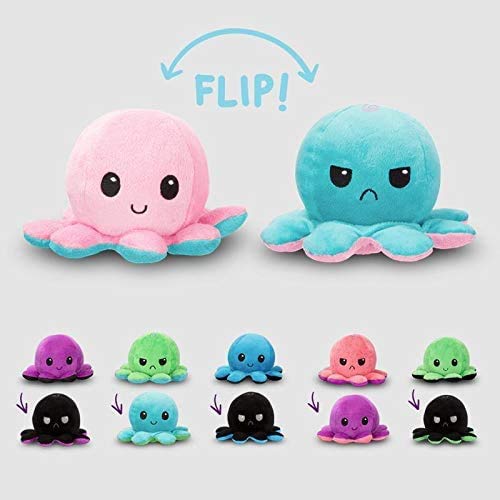 Image of TeeTurtle Reversible Octopus Mini Plush