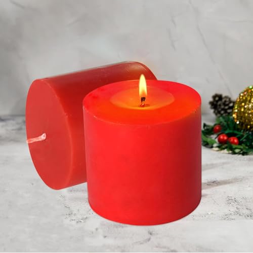Image of Pure Source India Scented Pillar Candle (3X3 INCH) Decorative Candle for Living Room, Diwali Decor, Gifting, Spa & Meditation (Rose)