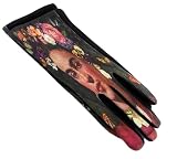 Genérico Guantes de Mujer Originales con Diseño Artístico Floral – Retrato Femenino Estilo Pintura – Compatibles con Pantalla Táctil – Regalo Creativo para Invierno 23x8cm
