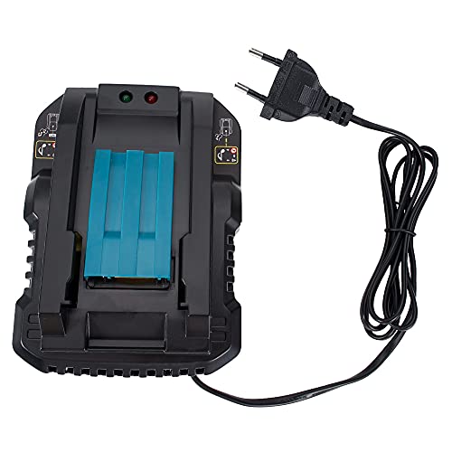 Cargador único de batería de Iones de Litio de 4A DC18RC Compatible con makita 14,4V-18V Litio Iones batería BL1430 BL1415 BL1850 BL1840 BL1830 Reemplazo del Cargador DC18RA DC18RC,DC18RD, DC18SF Cover