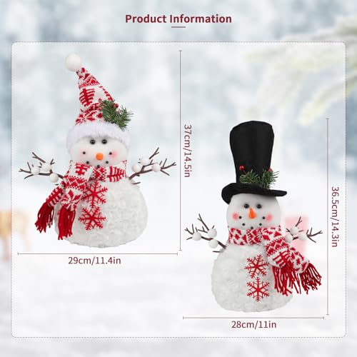 2pcs-Christmas-Snowman-Plush-Xmas-Stuffed-Snowman-Christmas-Snowman-Decorations-Plush-Snowman-Decor-for-Indoor-Table-Christmas-Day-Holiday-Party-Bedside-Table-Winter-Decoration-Birthday-Gift 2pcs Christmas Snowman Plush Xmas Stuffed Snowman Christmas Snowman Decorations Plush Snowman Decor for Indoor Table Christmas Day Holiday Party Bedside Table Winter Decoration Birthday Gift