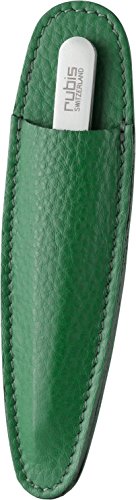 Rubis Switzerland 1K102 Classic Slant Tweezers in Leather Sleeve