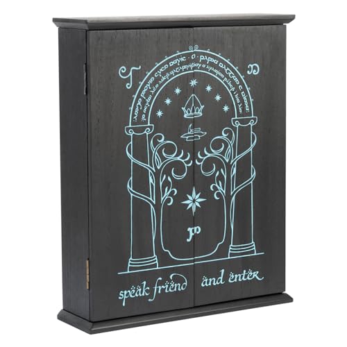 Grupo Erik Colgador llaves pared El Señor de los Anillos Puerta de Moria - Caja llaves pared Brilla en la Oscuridad, Cuelga llaves - Tapa cuadro electrico decorativo | Organizador llaves