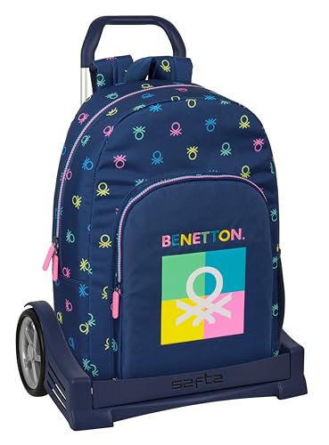 Safta With Trolley Evolution Benetton Backpack One Size