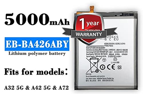 Image of THE BATTERY STORE Original EB-BA426ABY Battery for Samsung M42 /5G (A72) A32 /5G M32 /5G M42 /5G A326B battery with 1 year warranty and high battery backup. carefully check your model and purchase (FOR SAMSUNG A72)