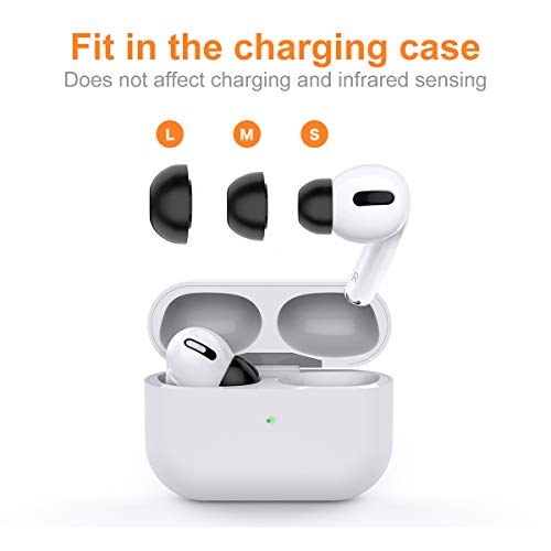 Link Dream 12 Pieces Replacement Ear Tips for AirPods Pro Accessory Memory Foam Ear Buds Tips with Portable Storage Box (Black) - Thumbnail 3