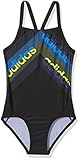X-Rückendesign adidas Mädchen Lineage Badeanzug, Black/Blue, 152