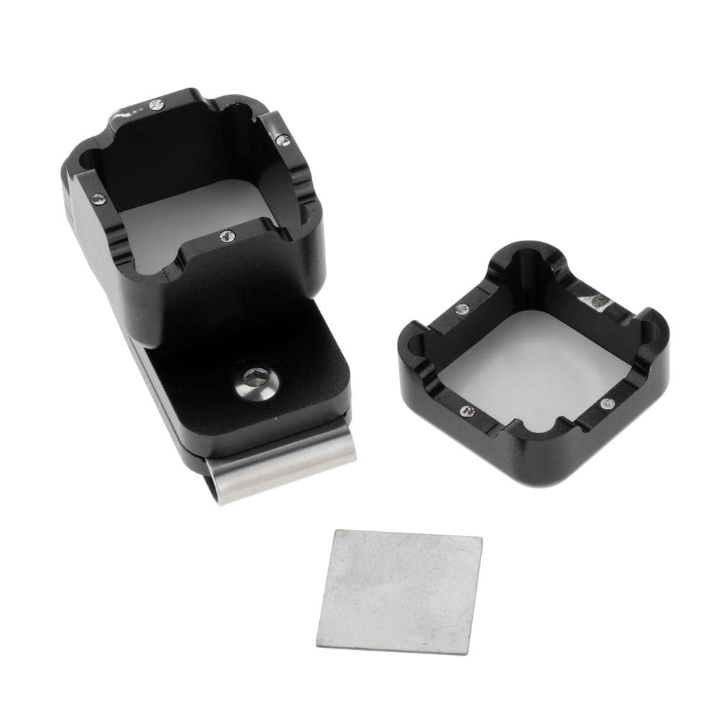 Bilard Cue Chalk Case Holder kreda nośnik metalowe pudełko z klipsem czarny