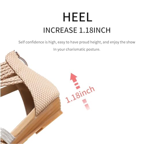 WOJWSKI Women's Flat Sandal Flip Flops Open Toe Strap Zipper Back Flatform Wedge Sandals Beach Summer Shoes2
