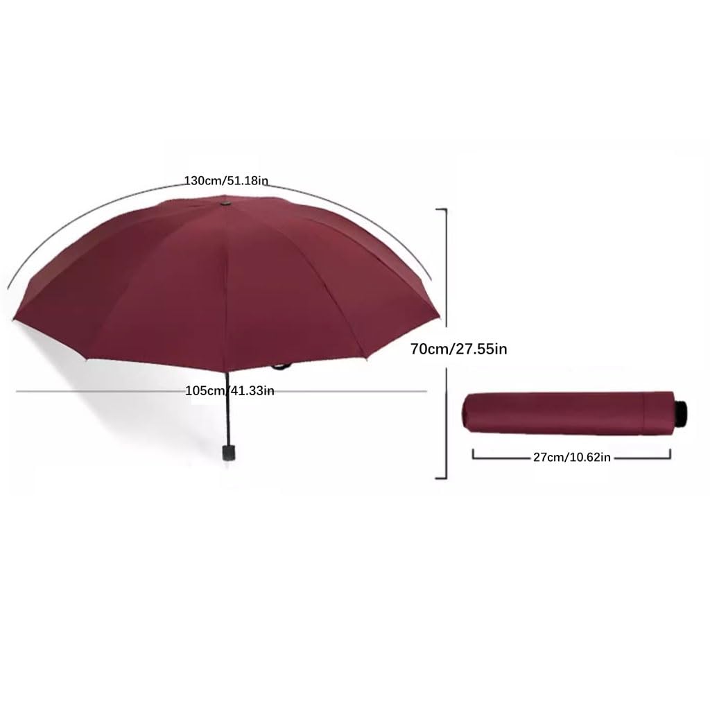 eexbz Umbrellas for Rain Large Reinforced Umbrella, Double Folding Umbrella for Men and Women, Rain Or Shine, Student Sun Protection Umbrella Strong Umbrella for Wind and Rain(C)