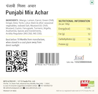 Add me Mixed Pickles 500gm Home Made Recipe Mango Chilli Lemon Carrot ker Ginger karonda lasoda Fruit Punjabi Mix Achar Pickle