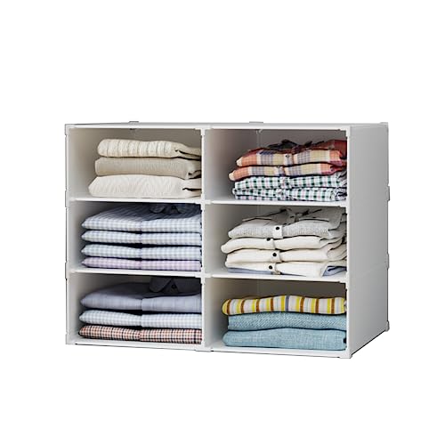 XOKOTAKI Estantería Modular, Organizador de Ropa para Armario, Estante para Habitación, Recibidor. Estantería de Almacenamiento para Hogar, Pasillo, Dormitorio. 6 Módulos.