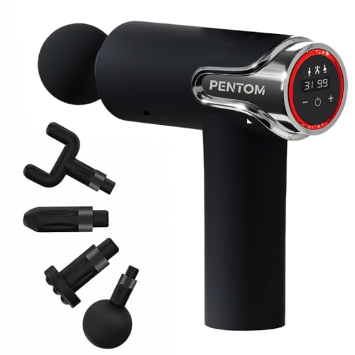 Image of Foot Massager, 4 Heads, 6 Speed, Handheld, Percussion Muscle Massager for Full Body Relief Muscle Relaxation of Neck, Shoulder, Back, Foot for Men & Women - Corded (Black-1)