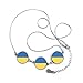 DIYthinker Drapeau National Ukraine Europe Pays Symbole Motif Mark Forme Rond Collier Pendentif