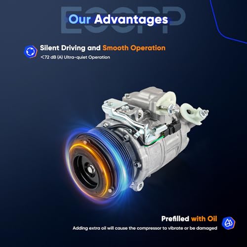 Image of ECCPP A /C Compressor with Clutch 2011-2019 Fit for Ford Explorer 3.5L 2013-2015 Fit for Ford Police Interceptor Utility 3.7L AC Compressor