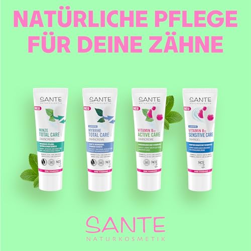 SANTE Naturkosmetik Minze Total Care Zahncreme - 75 ml - Zahnpasta mit Natrium-Fluorid… – Ansicht 5